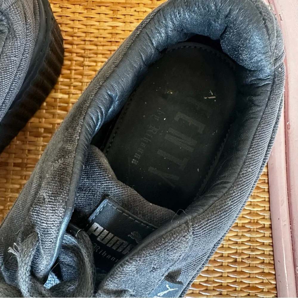 Puma x Fenty Limited Edition Velvet Creepers Platform Grey